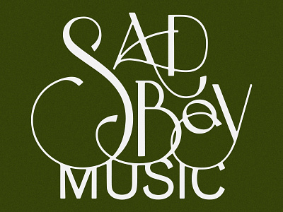 Sad Boy Music design lettering lettering art music retro script lettering serif serif typeface typography