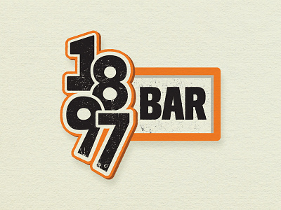 1897 alchohol bar beer grunge numbers pub retro sign typography