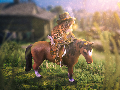 Cowboy frog cowboy frog graphic design horse photo manipulation red dead redemption video game