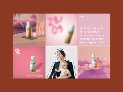 Instagram Feed Portofolio – Huggle Telon Oil app branding design graphic design illustration logo motion graphics ui ux vector