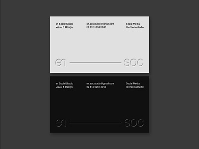 Stationery / Name Card / Business Card Design – en Social Studio app branding design graphic design illustration logo motion graphics stationery ui ux vector