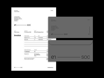 Stationery / Invoice / Envelope Design – en Social Studio app branding design graphic design illustration logo motion graphics stationery ui ux vector