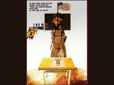 Gun Violence Epidemic in the USA (Dadaism poster)