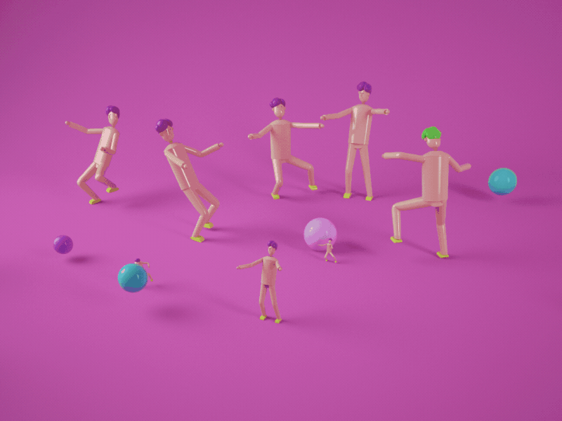 Dancing Party animation c4d character gif motion