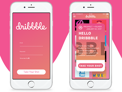 Hello Dribbble! app debut dribbble hello interface invite ios mobile design sketch ui user interface ux