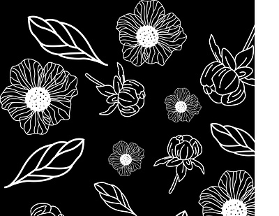 Botanica print for textile design graphic design illustration pattern print