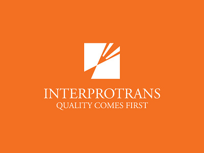 Logo Interprotrans brand branding creative identity logo logotype mark monogram orange square symbol translate