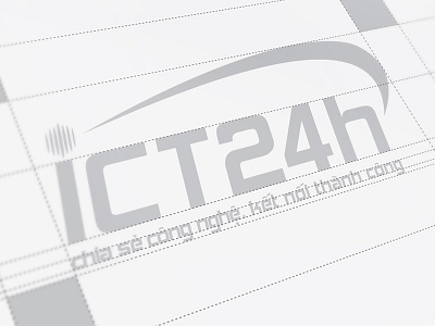 Building Process Logo Ict24h branding building process creative design grid system ict identity logo logotype mark symbol technology