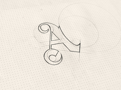 Sketch Logo An An branding creative design font gothic hotel icon logo logotype mark sketch symbol