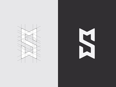 Concept design logo SM brand branding design grid icon indentity logo logotype mark monogram symbol type