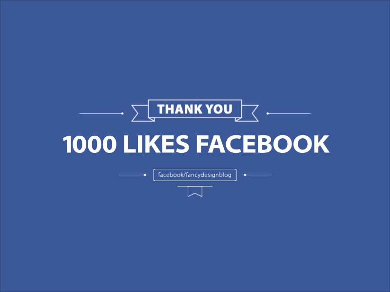 Thank You 1000 Likes Facebook blue facebook fanpage likes news thank you thanks