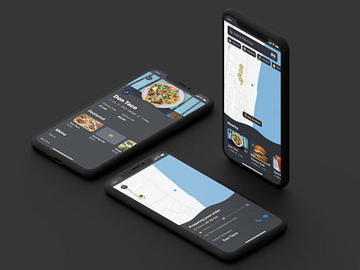 Beach Side Food Delivery dark mode figma food app ios app design iphone x product design ui design ux design