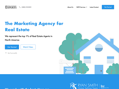Landing Page for Marketing Agency illustraion landing page web design