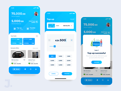 Julla - Top up Screen