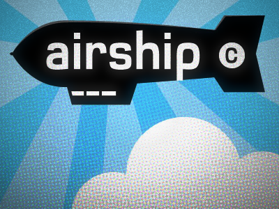 Airship airship clouds flare sky