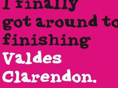 Valdes Clarendon clarendon marker pink type