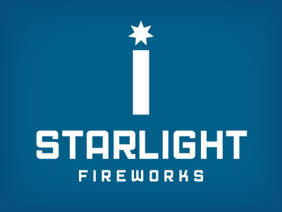Starlight blue fireworks star