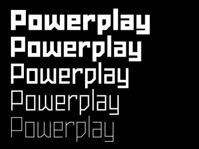 Powerplay Sample black type design