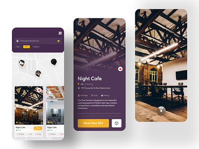 Coworking - Mobile application Design 2020 app design airbnb apartment booking app cospace app design system home rent app hotel minimalism mobile product design real estate agency real estate app rent house app rental app room app room rent app user experience ux
