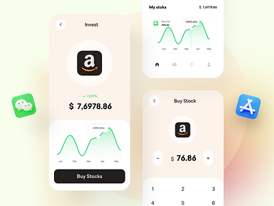 Investment Bank Mobile App app design bank app buy cards finance app financial fintech invest investing investment app investor mobile app mobile bank sell stock app trade tranding