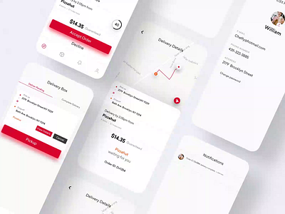 Mobile application - Delivery app animation app app concept app design app designer delivery app driver app food delivery app interaction ios mobile ui product design ui design ux design