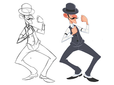 Bowler Hat Guy character design