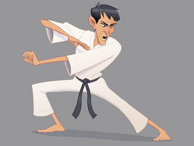 Karate Dude character design karate