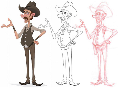 Western Character character design cowboy western