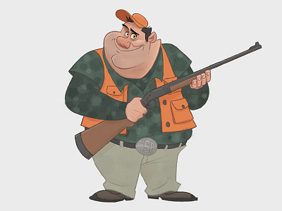 Hunter character design hunter outdoors man