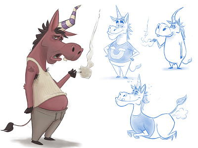 Silly Unicorns character character design illustration sketch unicorn