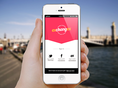 exchangex login page app iphone