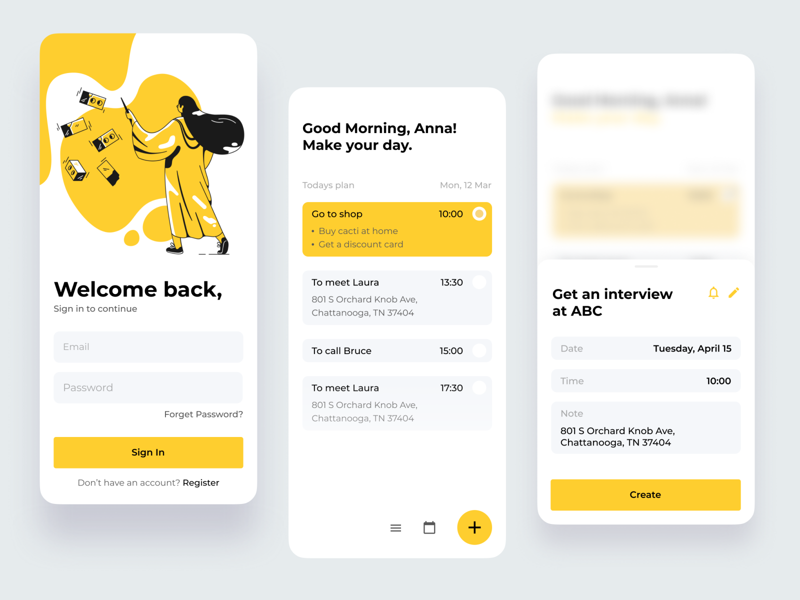 Planning App by Vlada Shcherbinina on Dribbble