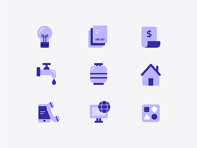 household bills bills household icon design icons icons pack iconset illustration taxes telecom utility vector vector art
