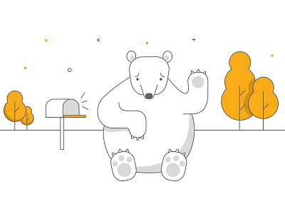 we will miss you! :( bear cancel goodbye mail outline sad trees unsubscribe