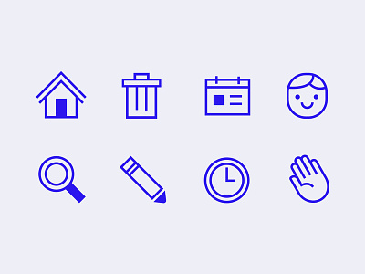 some admin icons calendar clock edit greet home icons icons pack icons set illustration outline remove search user