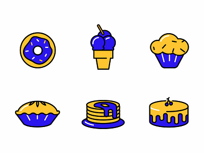 desserts cake desserts donut filled icon food ice cream icon icon artwork illustration muffin pancakes pie sweets vector