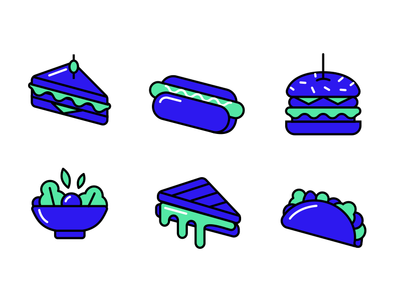 food iconset food grilled cheese hotdog icon icon design salad sandwich taco vector