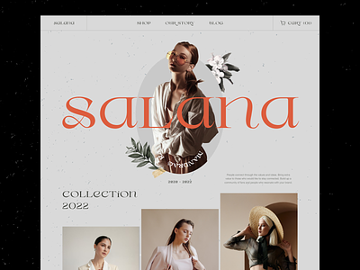Salana Store Website brand store branding collection ecommerce fashion homepage minimal shop store ui website