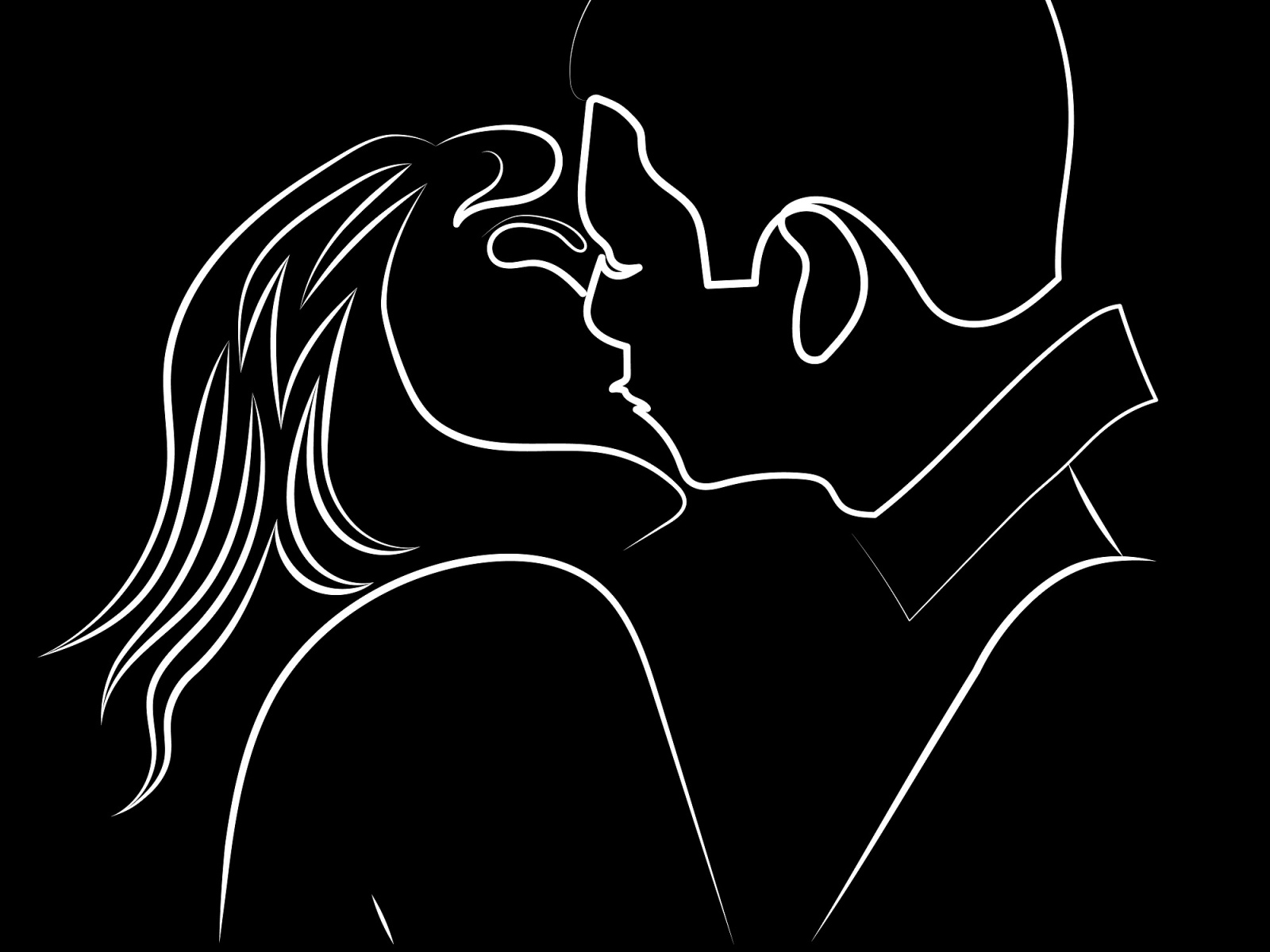 Kiss of a couple by One Line Artist on Dribbble
