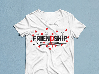 Friendship Day T-Shirt Design best designer branding calender design designer friendship day graphic design illustration merry christmas red