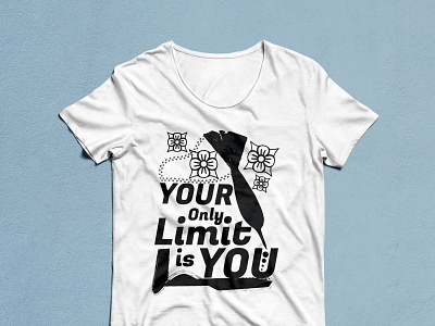 Your Limit only You white T-shirt design 2023 best best 2022 black branding design graphic design illustration motivation t shirt typography vector white