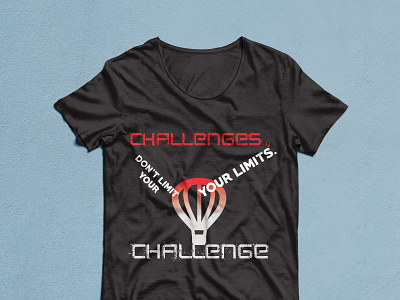 Don't limit your challenges t-shirt design 2023 best 2022 black t shirt branding design dont limit your challenges graphic design illustration life challenge logo motion graphics red t shirt vector