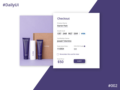 Daily UI Challenge #2 Checkout Screen