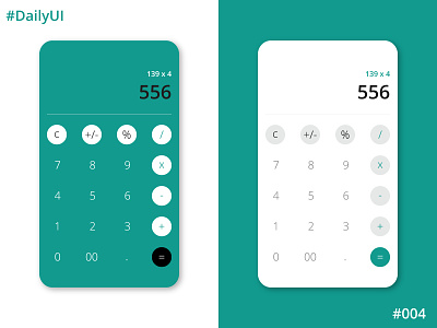Daily UI Challenge #4 Calculator