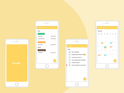 DoneIt app concept app design branding design ui ux