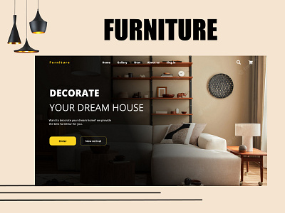 Furniture Landing Page furniture landing page like ui user user interface ux uxui web webdesign website