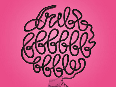 Dribbble Laces 3d laces lettering swirls texture type typography