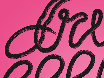 Dribbble Laces (Detail) 3d laces lettering swirls texture type typography