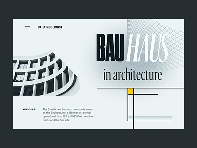 Bauhaus Exploration architecture art bauhaus design layout modern mondrian typography ui