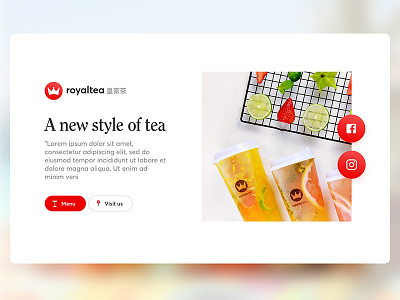 Royaltea Website design iced tea ui ux web design